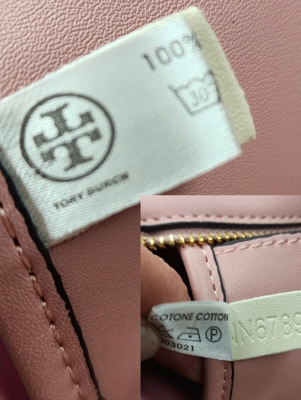 Tory Burch Pink Gemini Link Canvas Tote Bag With NWT Charms - Picture 14 of 16
